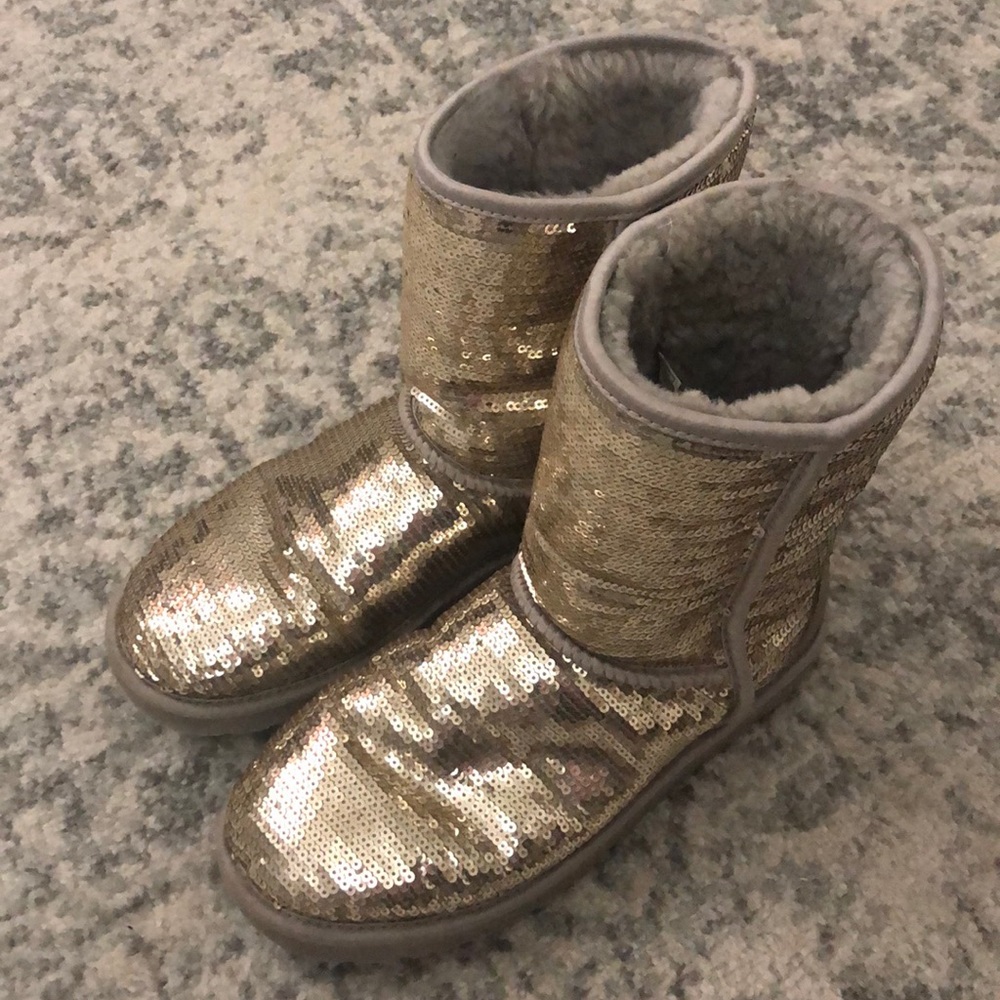 Silver Sequin UGGS